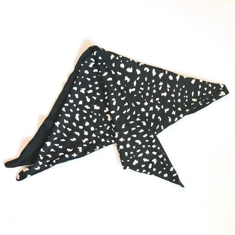 Animal Print Chemo Headscarf Black