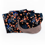 Sezane Floral Print Double Sided Mocha Chemo Head Wrap