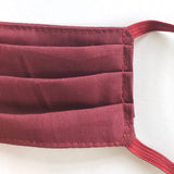 Burgundy Plain School Fabric Mask 