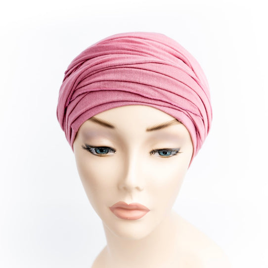 Rose Pink Cotton Head Wrap for Cancer Hair Loss