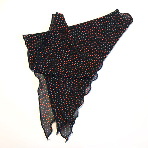 Chemo Headscarf in Navy Chiffon with tiny Dots